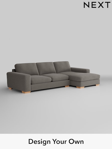 Fine Chenille Easy Clean/Dark Smoke Grey Houghton Deep Sit (AM7411) | £2,250