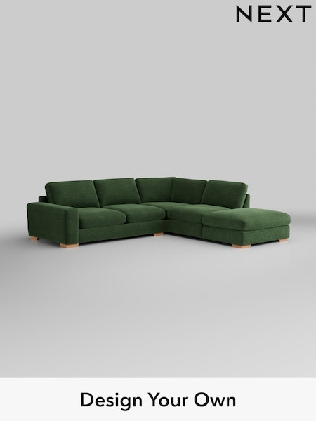Luxe Chenille/Dark Green Houghton Deep Relaxed Sit (AM7431) | £2,775