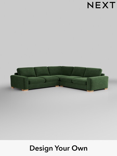 Luxe Chenille/Dark Green Houghton Deep Relaxed Sit (AM7431) | £3,075
