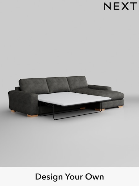 Monza Faux Leather Easy Clean/Dark Grey Houghton Deep Relaxed Sit (AM7439) | £2,825