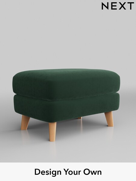 Plush Velvet Easy Clean/Bottle Green Parker Buttoned Back (AM7473) | £425