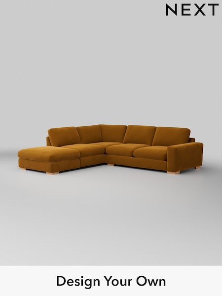 Plush Velvet Easy Clean/Mustard Yellow Houghton Deep Relaxed Sit (AM7481) | £2,625