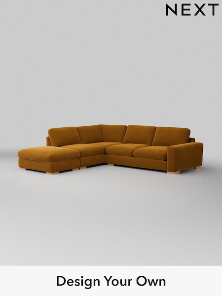 Plush Velvet Easy Clean/Mustard Yellow Houghton Deep Relaxed Sit (AM7481) | £2,675