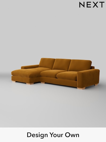 Plush Velvet Easy Clean/Mustard Yellow Houghton Deep Sit (AM7484) | £2,250