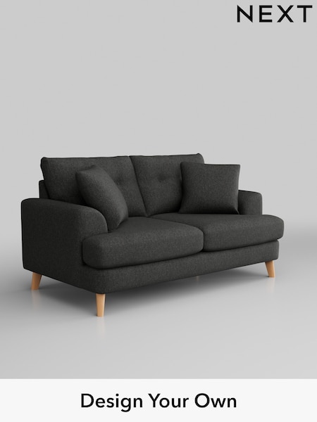 Tweedy Blend Easy Clean/Charcoal Grey Parker Buttoned Back (AM7489) | £1,199