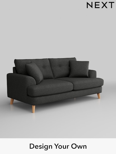 Tweedy Blend Easy Clean/Charcoal Grey Parker Buttoned Back (AM7489) | £1,299