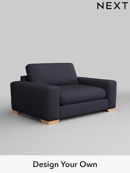 Tweedy Blend Easy Clean/Dark Slate Blue Houghton Deep Relaxed Sit (AM7518) | £1,099