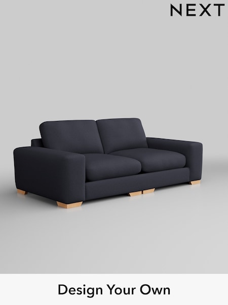Tweedy Blend Easy Clean/Dark Slate Blue Houghton Deep Relaxed Sit (AM7518) | £1,399