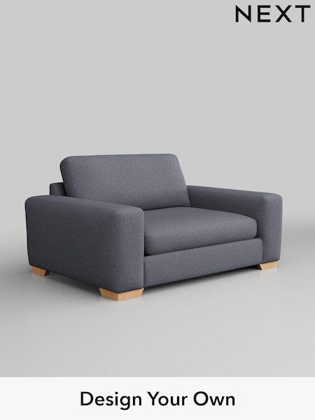Tweedy Blend Easy Clean/Mid Slate Blue Houghton Deep Sit (AM7519) | £1,050