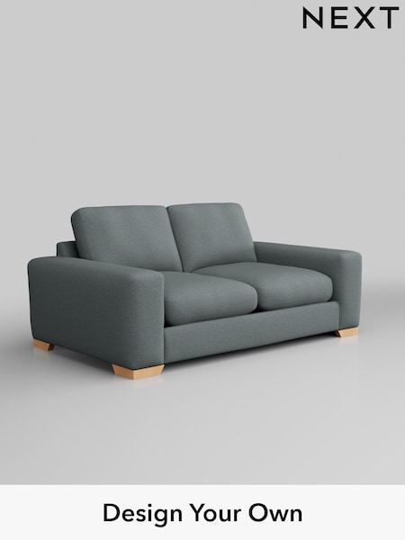 Tweedy Blend Easy Clean/Mid Slate Teal Green Houghton Deep Relaxed Sit (AM7520) | £1,199