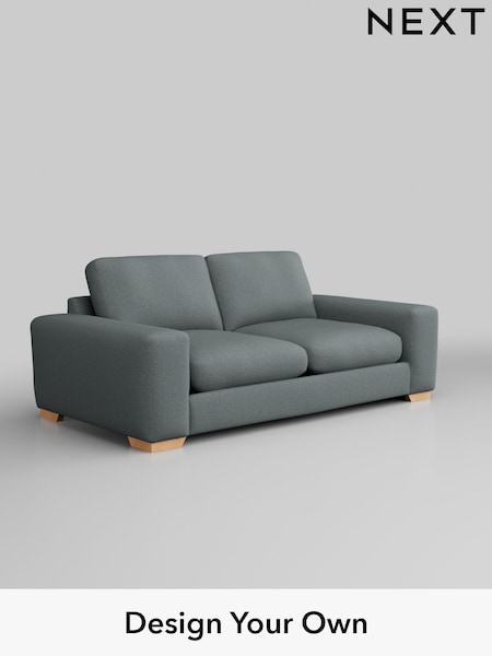 Tweedy Blend Easy Clean/Mid Slate Teal Green Houghton Deep Relaxed Sit (AM7520) | £1,299