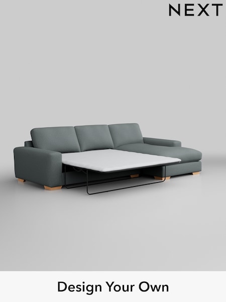 Tweedy Blend Easy Clean/Mid Slate Teal Green Houghton Deep Relaxed Sit (AM7520) | £2,675