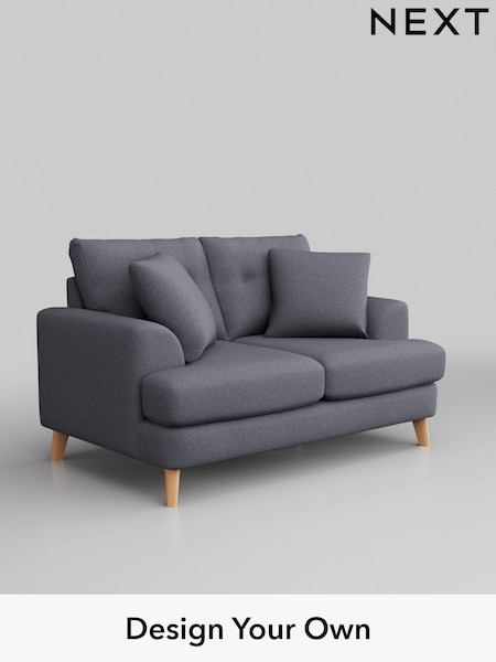 Tweedy Blend Easy Clean/Mid Slate Blue Parker Buttoned Back (AM7524) | £1,099