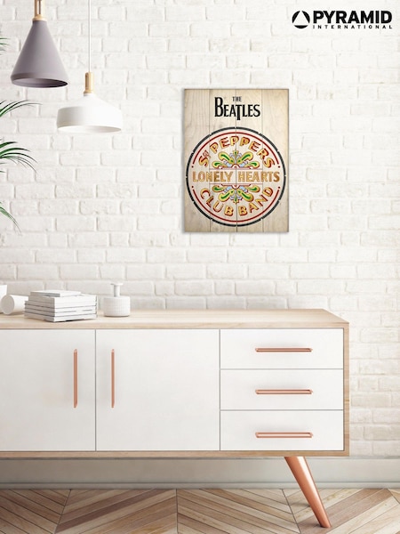 Pyramid International Natural The Beatles Sgt Peppers Wooden Wall Art (AM7545) | £30
