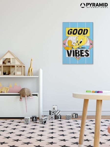 Pyramid International Blue Looney Tunes Good Vibes Wooden Wall Art (AM7551) | £30