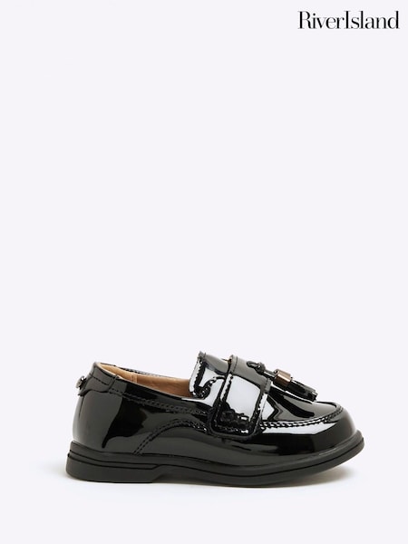 River Island Black Boys Patent Loafers (AM7592) | £24