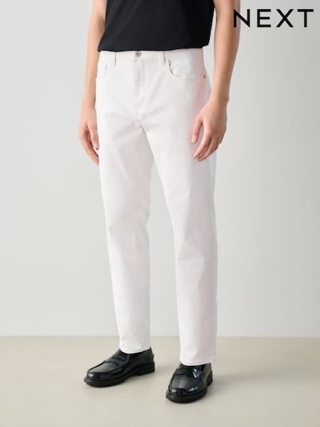 White Slim Fit Essential Stretch Jeans (AM7624) | £20