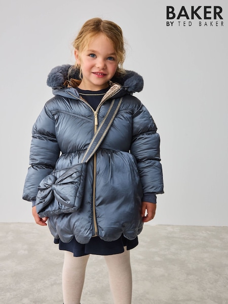 Baker by Ted Baker Shower Resistant Scallop Padded Coat With Detachable Bag (AM7688) | £67 - £70