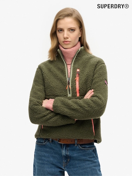 Superdry Green Outdoor Half Zip Fleece (AM7703) | £70