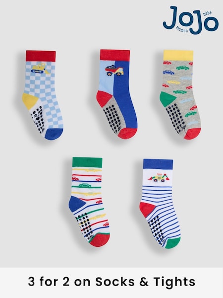 JoJo Maman Bébé Red 5-Pack Socks (AM7715) | £15