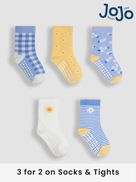 JoJo Maman Bébé Blue Socks 5 Pack (AM7738) | £15