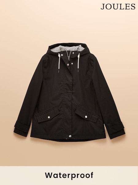 Joules Waterproof Black Raincoat with Hood (AM7775) | £69.95