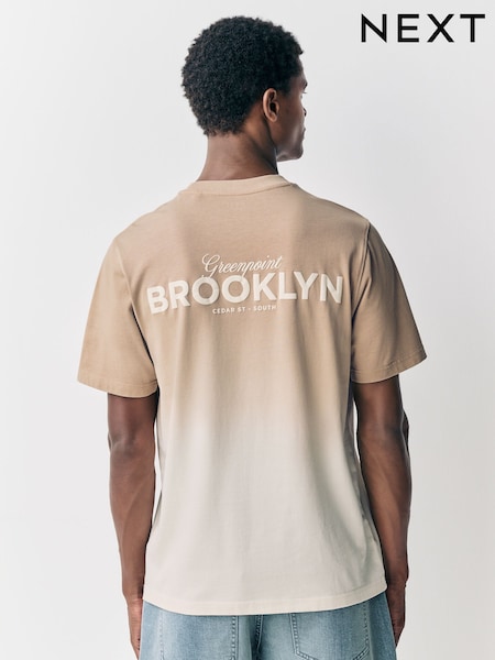 Stone Dip Dye T-Shirt (AM7853) | £22