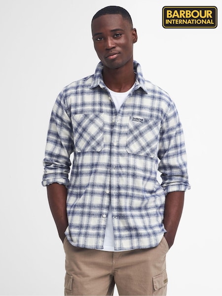 Barbour® International Blue Dulwich Check 100% Cotton Shirt (AM8015) | £80