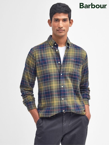 Barbour® Green Fortrose TF 100% Cotton Shirt (AM8031) | £70