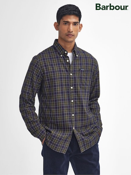 Barbour® Green Lanark 100% Cotton Shirt (AM8038) | £70