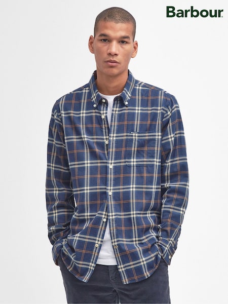 Barbour® Blue Crossfell TF 100% Cotton Shirt (AM8043) | £75