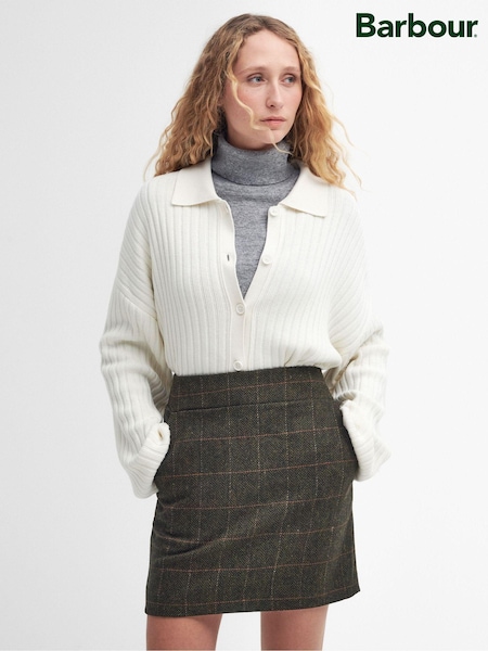 Barbour® White Claudette Cardigan (AM8052) | £119