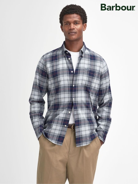 Barbour® Blue Fortrose TF 100% Cotton Shirt (AM8065) | £70