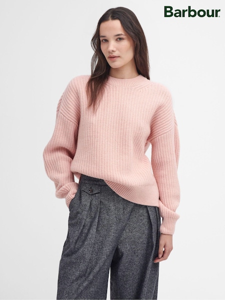 Barbour® Pink Scarlett Knit Jumper (AM8071) | £100