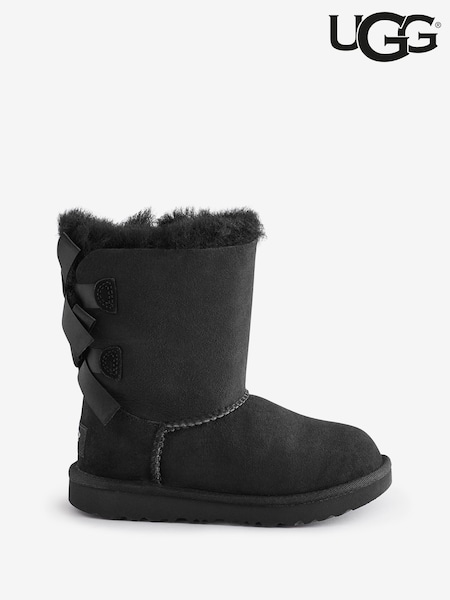 UGG Black Bailey Bow II Boots (AM8118) | £140