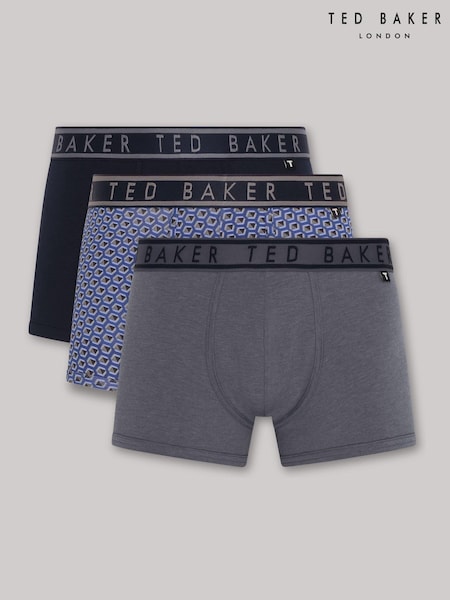 Ted Baker Blue Cotton Trunk 3 Pack (AM8128) | £39