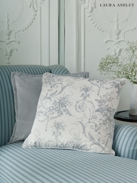 Laura Ashley Dark Dove Grey Tuileries Cushion (AM8143) | £35