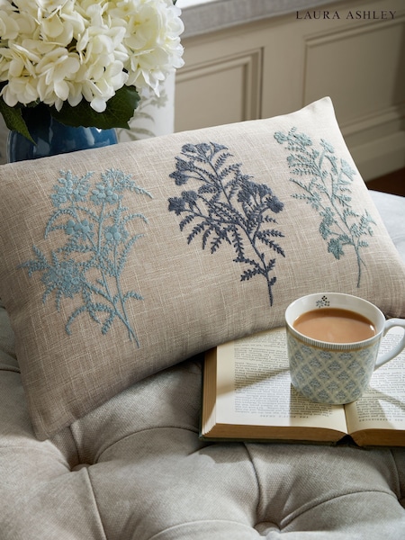 Laura Ashley Dark Dove Grey Tenby Cushion (AM8144) | £45