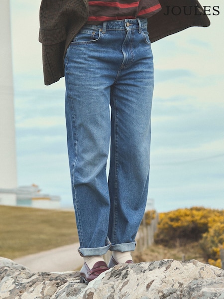 Joules Mid Indigo Blue Relaxed Fit Jeans (AM8401) | £65