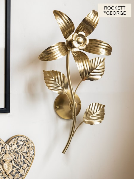Rockett St George Brass Flower Wall Light (AM8511) | £75