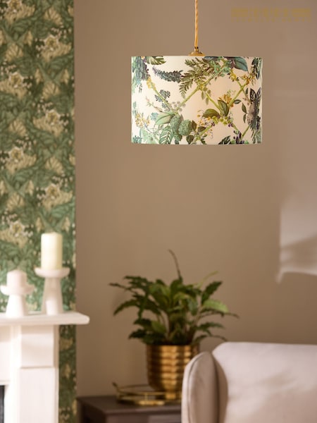 Laurence Llewelyn-Bowen Green Garden Room Easy Fit Drum Shade (AM8516) | £45
