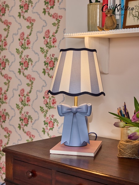 Cath Kidston Blue/White Stripe Canopy Bow Table Lamp (AM8528) | £85