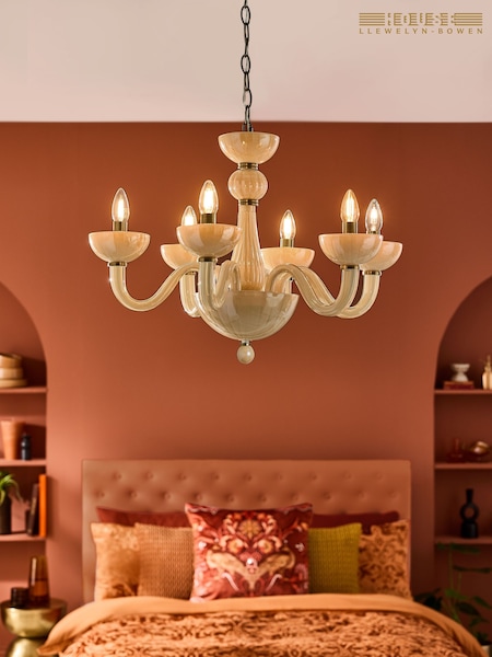Laurence Llewelyn-Bowen Cream Glamdelier Chandelier (AM8540) | £225
