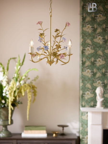 Laurence Llewelyn-Bowen Brass Veranda Floral Chandelier (AM8554) | £135
