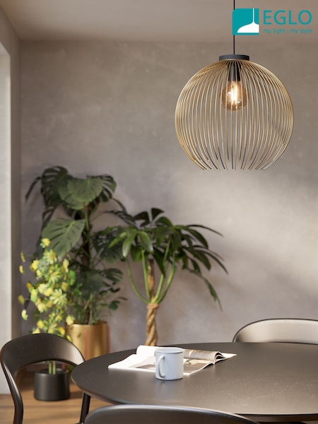 Eglo Black Venezuela Steel Pendant Ceiling Light (AM8607) | £85