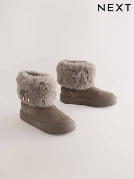 Grey Water Repellent Suede Boots (AM8622) | £28 - £35