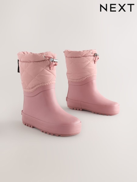 Pink Thinsulate Lined Cuff Wellies (AM8643) | £23 - £25