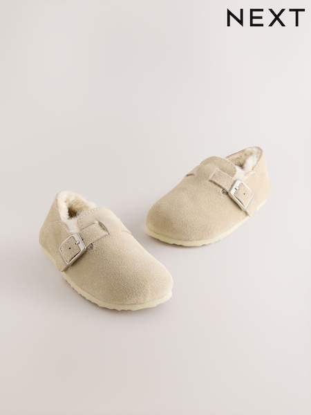 Tan Brown Leather Clog Shoes (AM8673) | £16 - £18