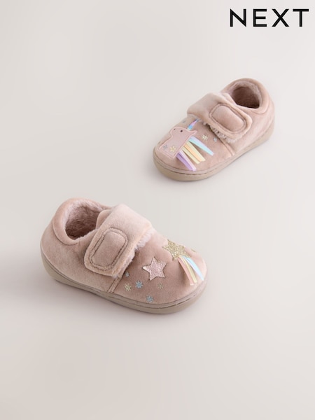Pink Unicorn Cosy Lined Cupsole Slippers (AM8675) | £11 - £13