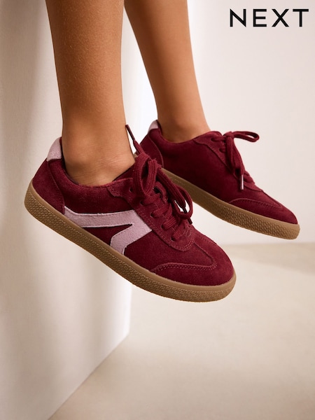 Burgundy Red Lace-Up Lifestyle Trainers (AM8687) | £25 - £32